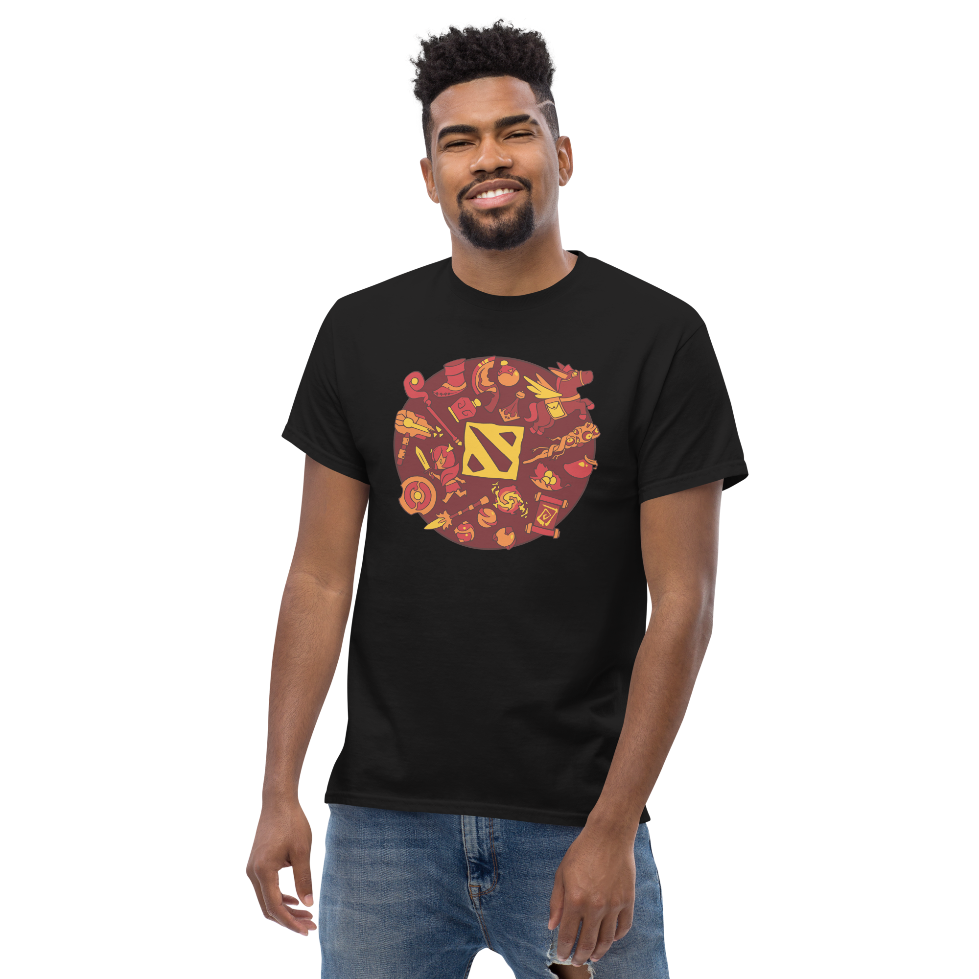 Red Circle Tee - Black
