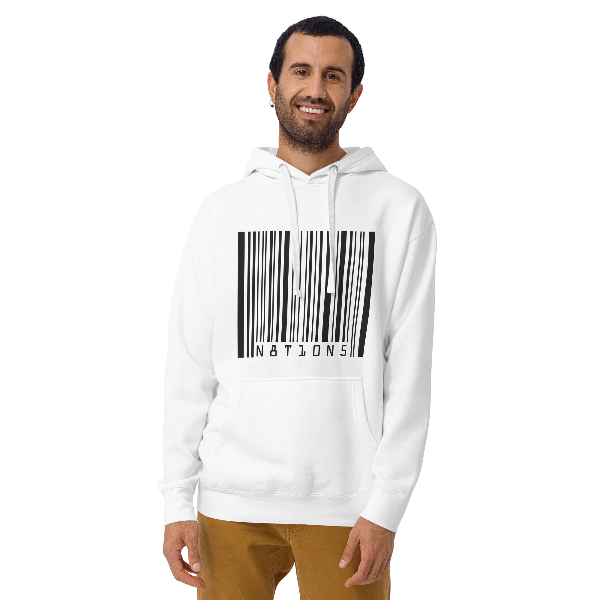 Barcode Hoodie - White