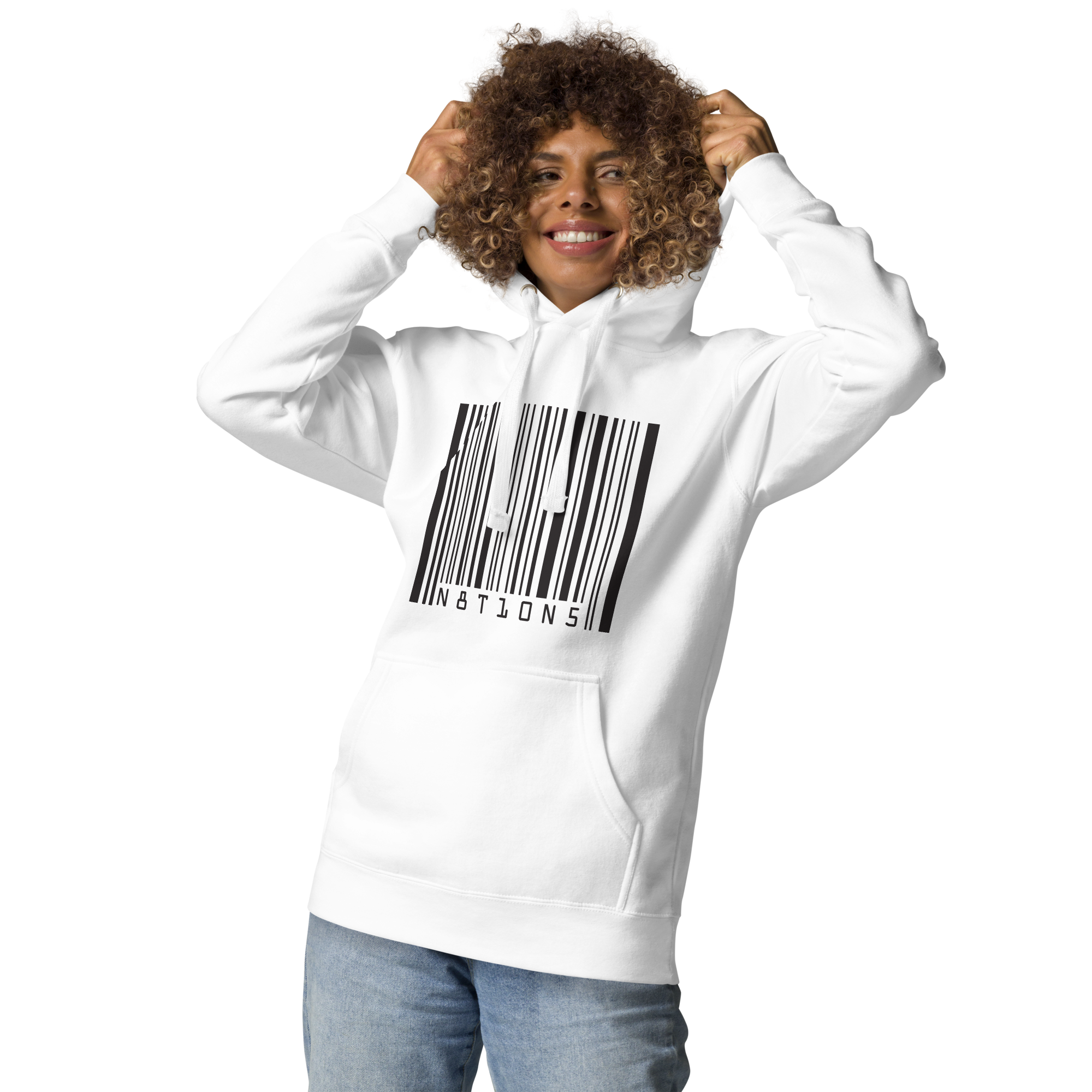 Barcode Hoodie - White