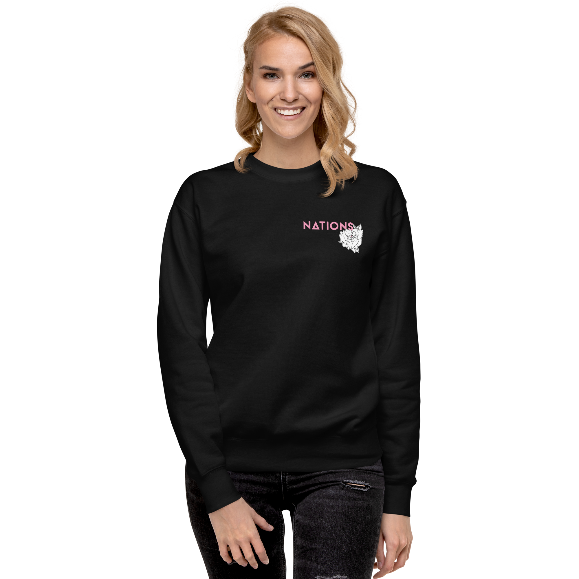 Skull and Roses Crewneck - Black