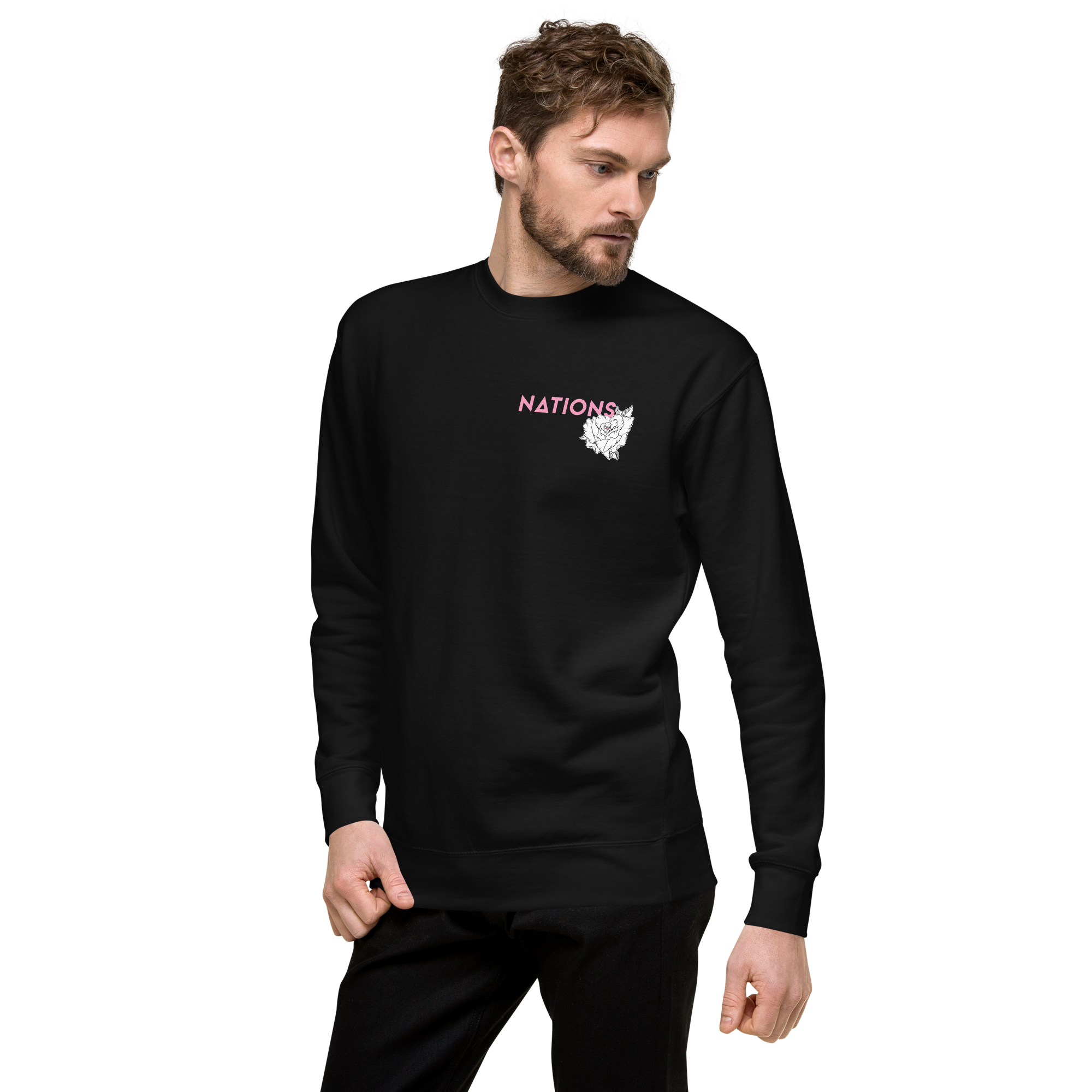 Skull and Roses Crewneck - Black