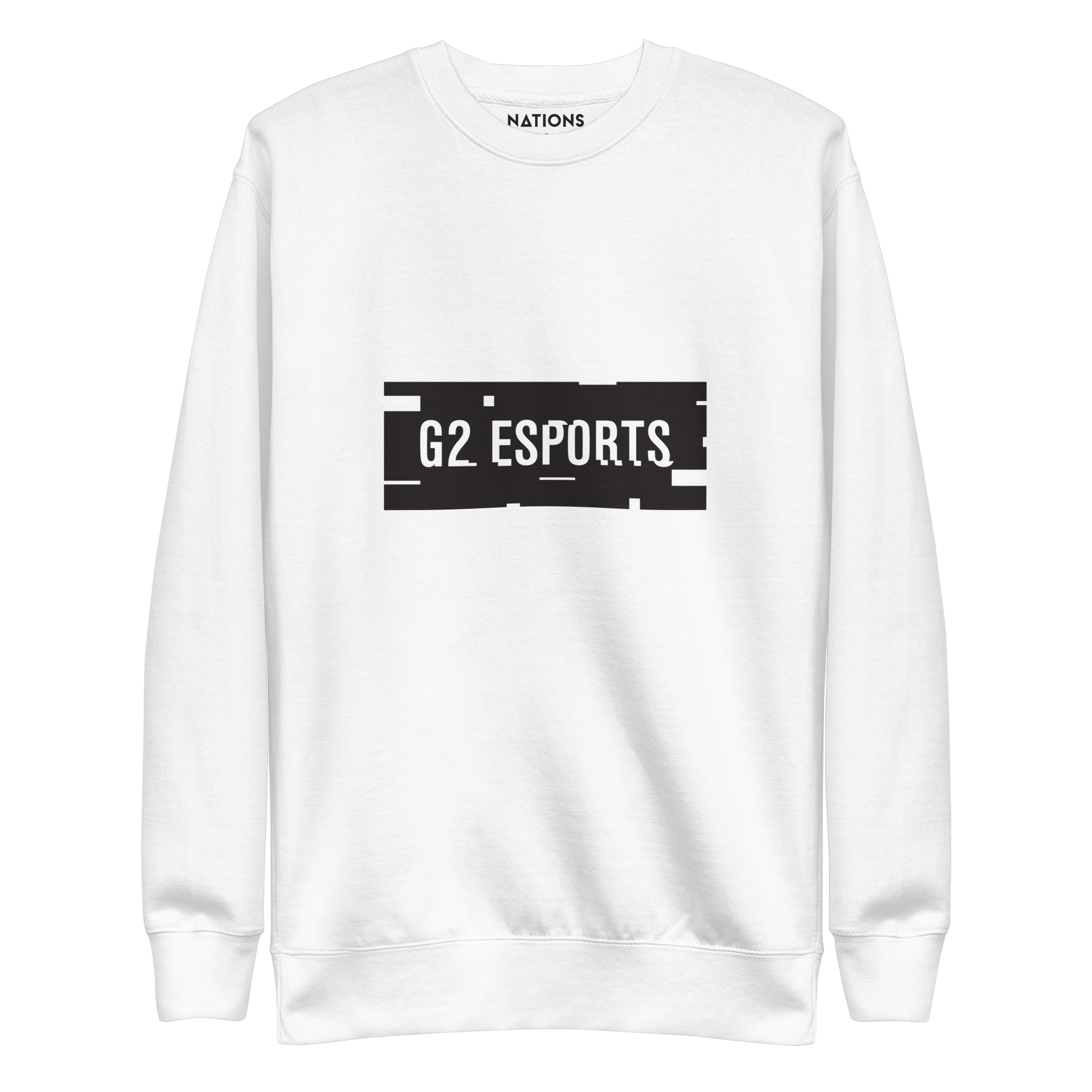 G2 Glitch Box Crewneck - White