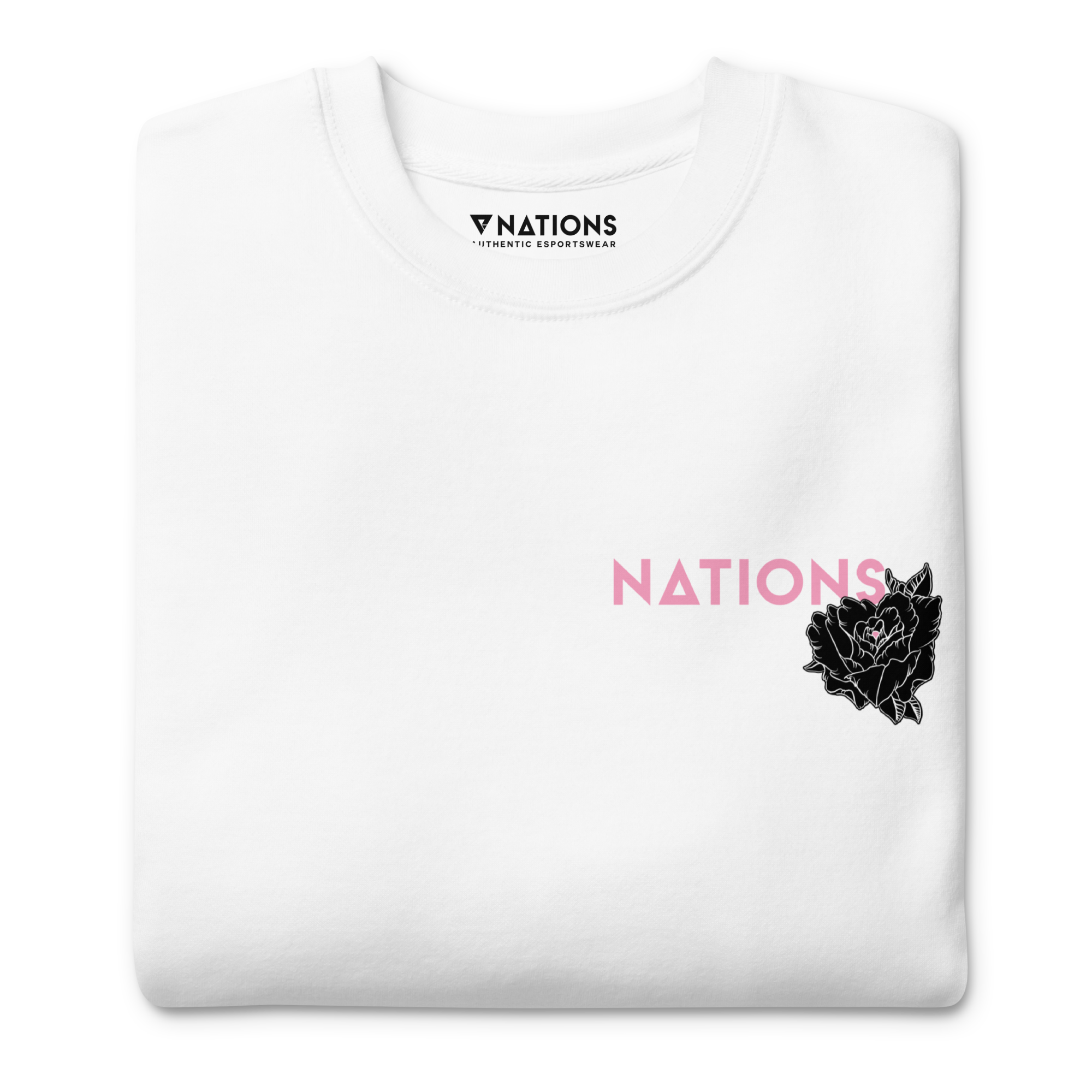 Skull and Roses Crewneck - White