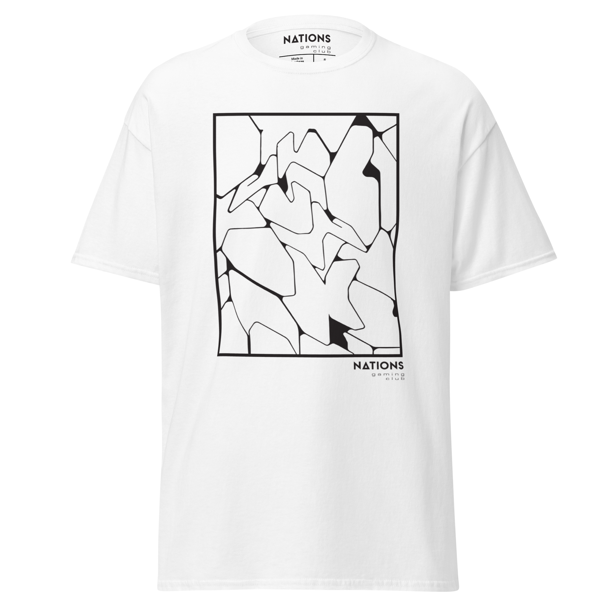 Block Outline Tee - White