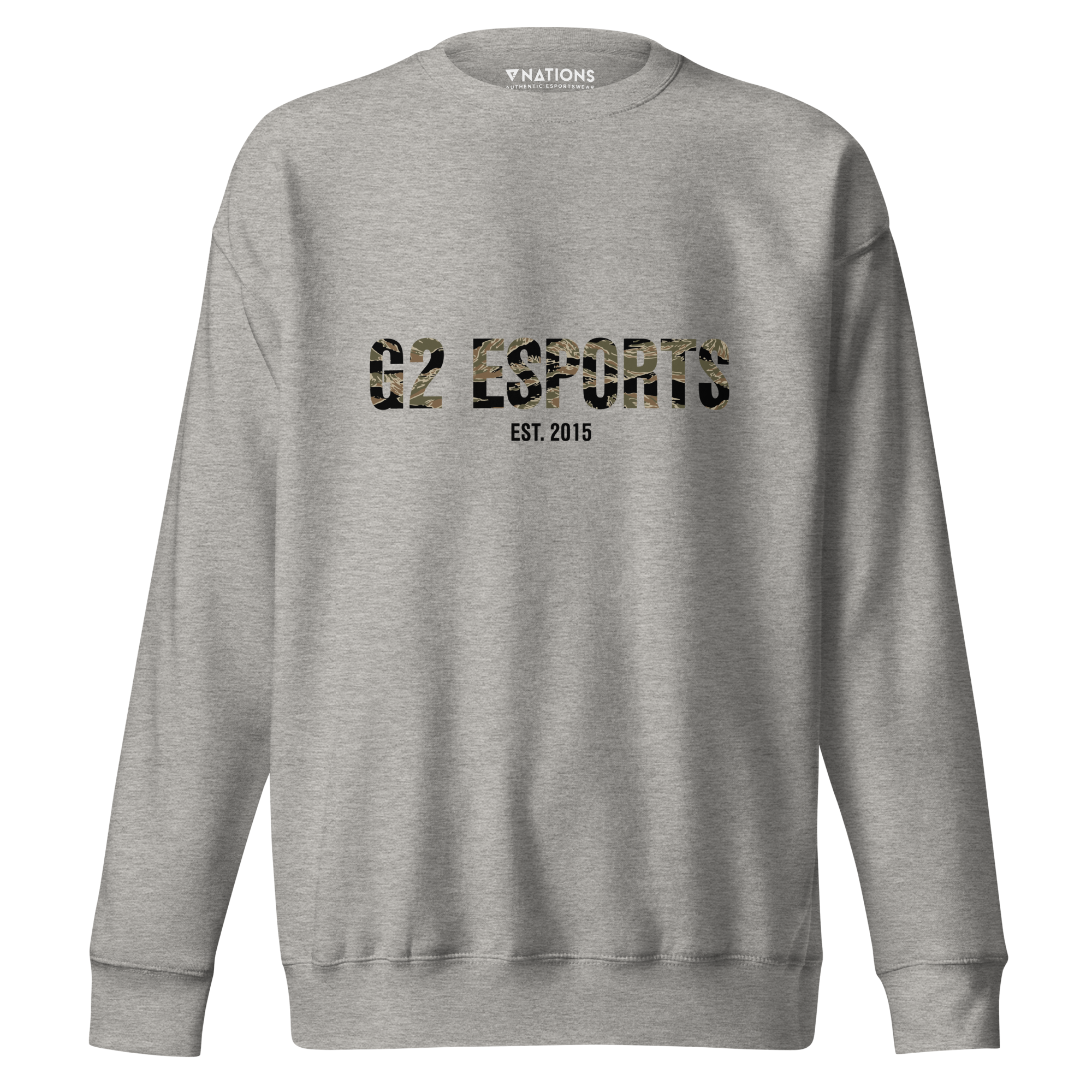 G2 Tiger Camo Crewneck - Heather Grey